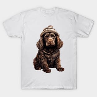 Winter Boykin Spaniel Dog T-Shirt